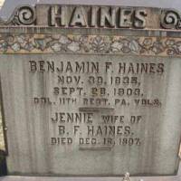 COLONEL BENJAMIN F. HAINES